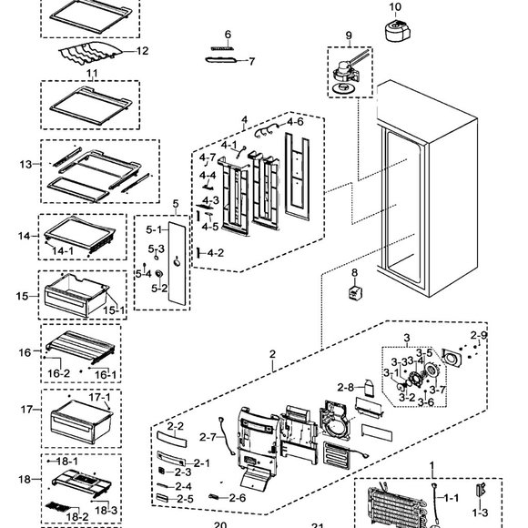 Samsung Refrigerator Wine Rack for RSG257AARS Part # DA75-00208A - Picture 7 of 7